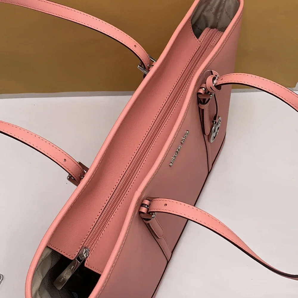 MICHAEL KORS 
Jet Set Travel Large Saffiano Leather Tote Bag PRIMROSE COLOR - Picture 10 of 16